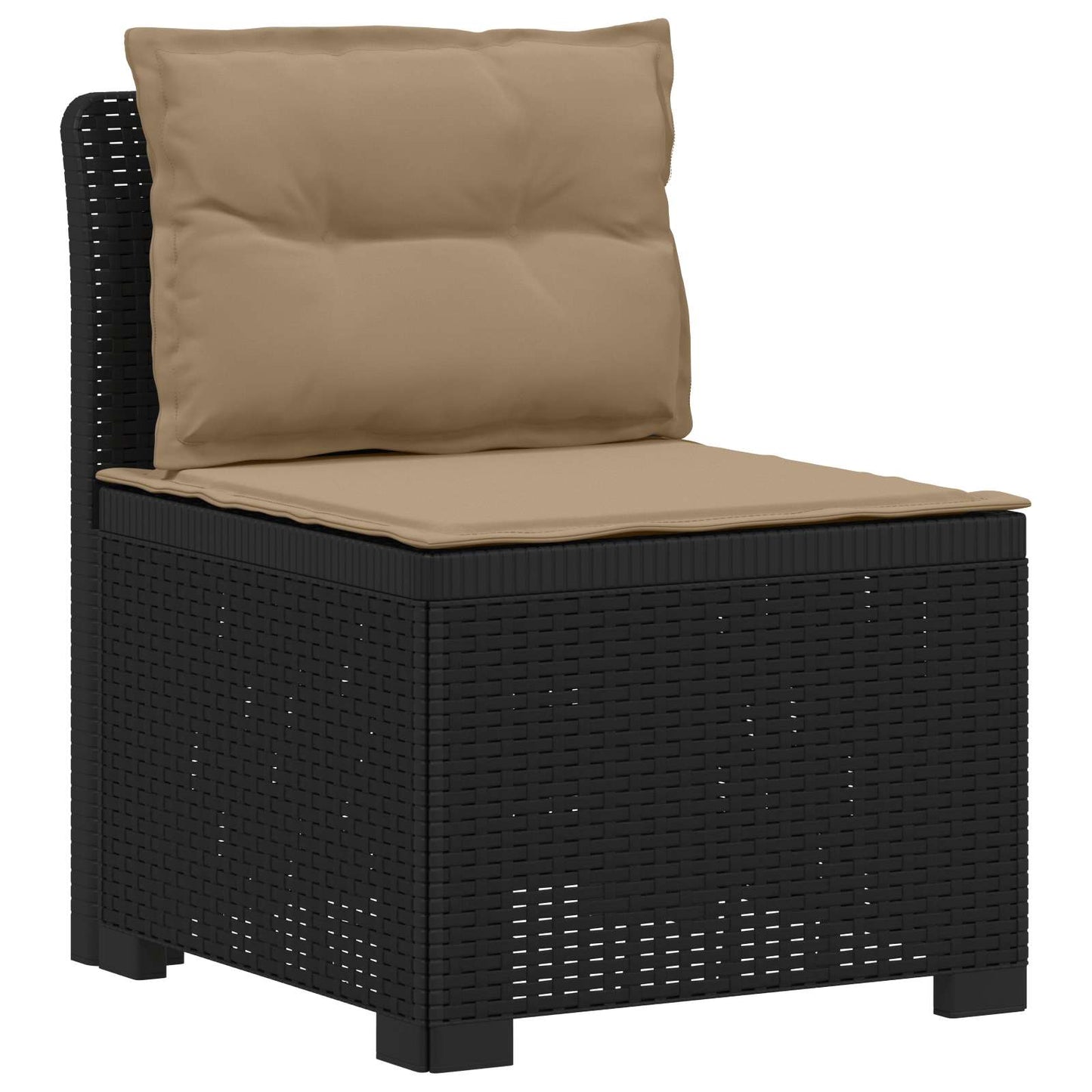 5-Seater Garden Sofa with Cushions Rattan Look PP Anthracite