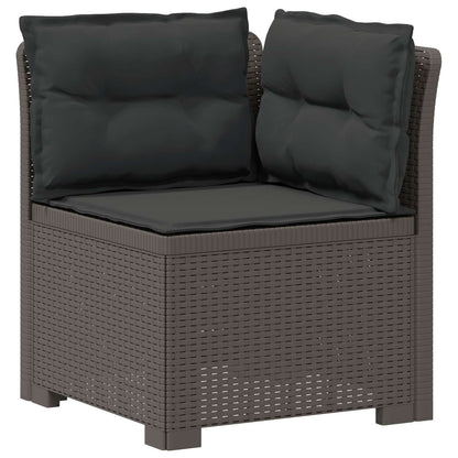 5-Seater Garden Sofa with Cushions Rattan Look PP Light Grey