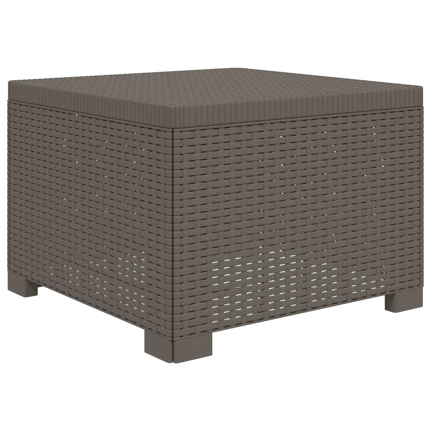6-Seater Garden Sofa Rattan Look PP Light Grey