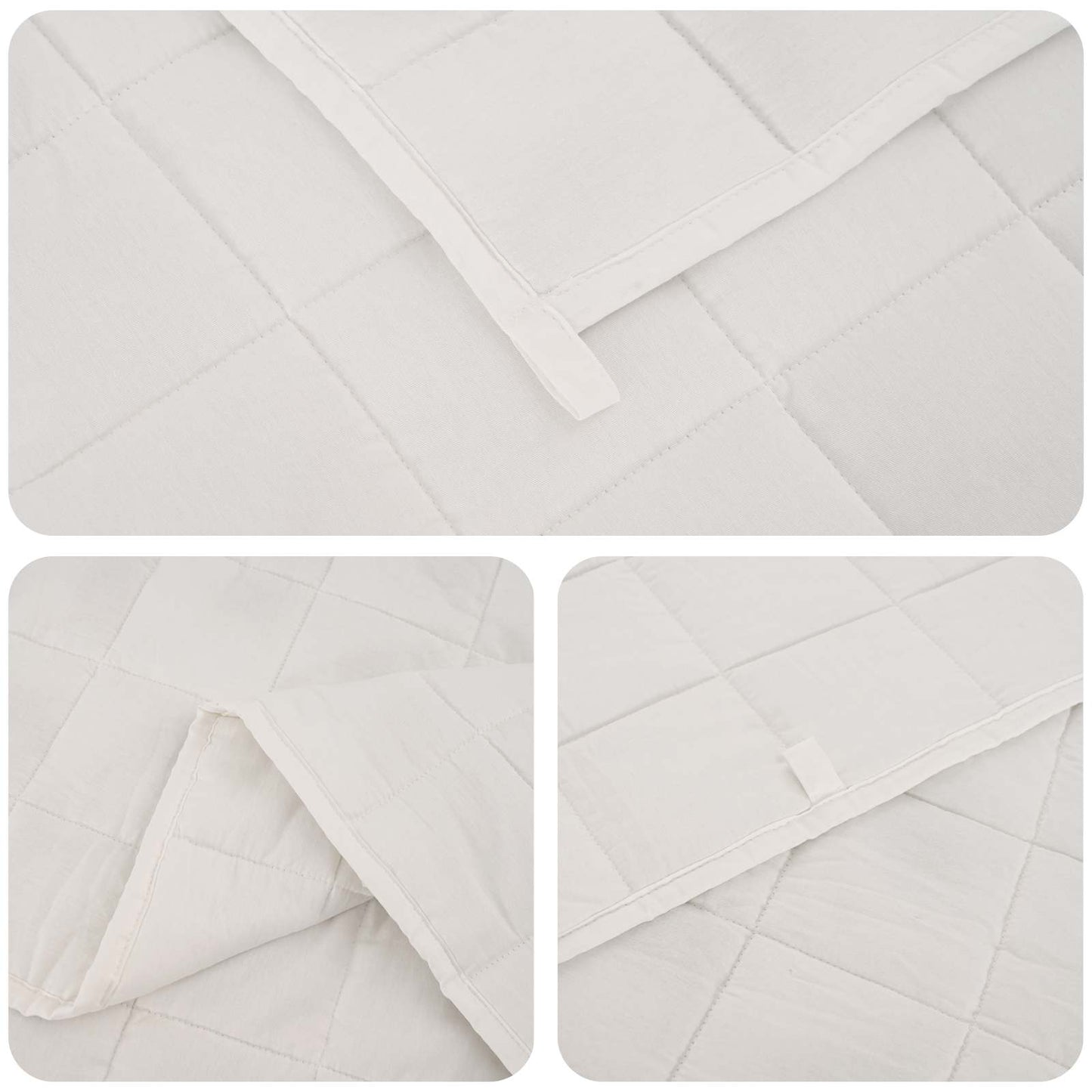 Weighted Blanket White 200 x 220 cm 13 kg 100% Cotton 205T