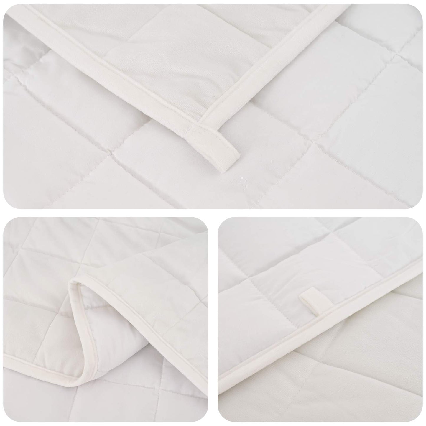 Weighted Blanket White 140 x 200 cm 10 kg 100% Cotton 205T