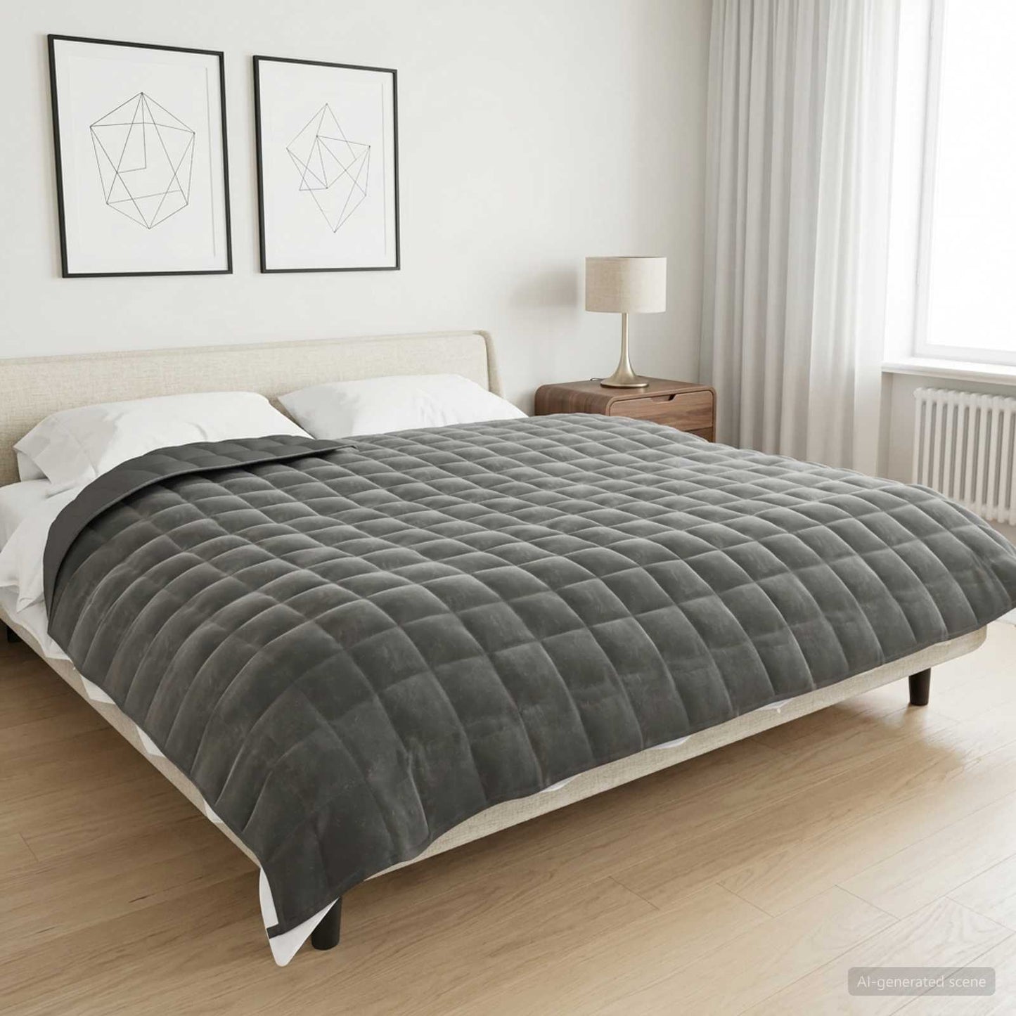 Weighted Blanket Anthracite 200 x 220 cm 9 kg 100% Cotton 205T