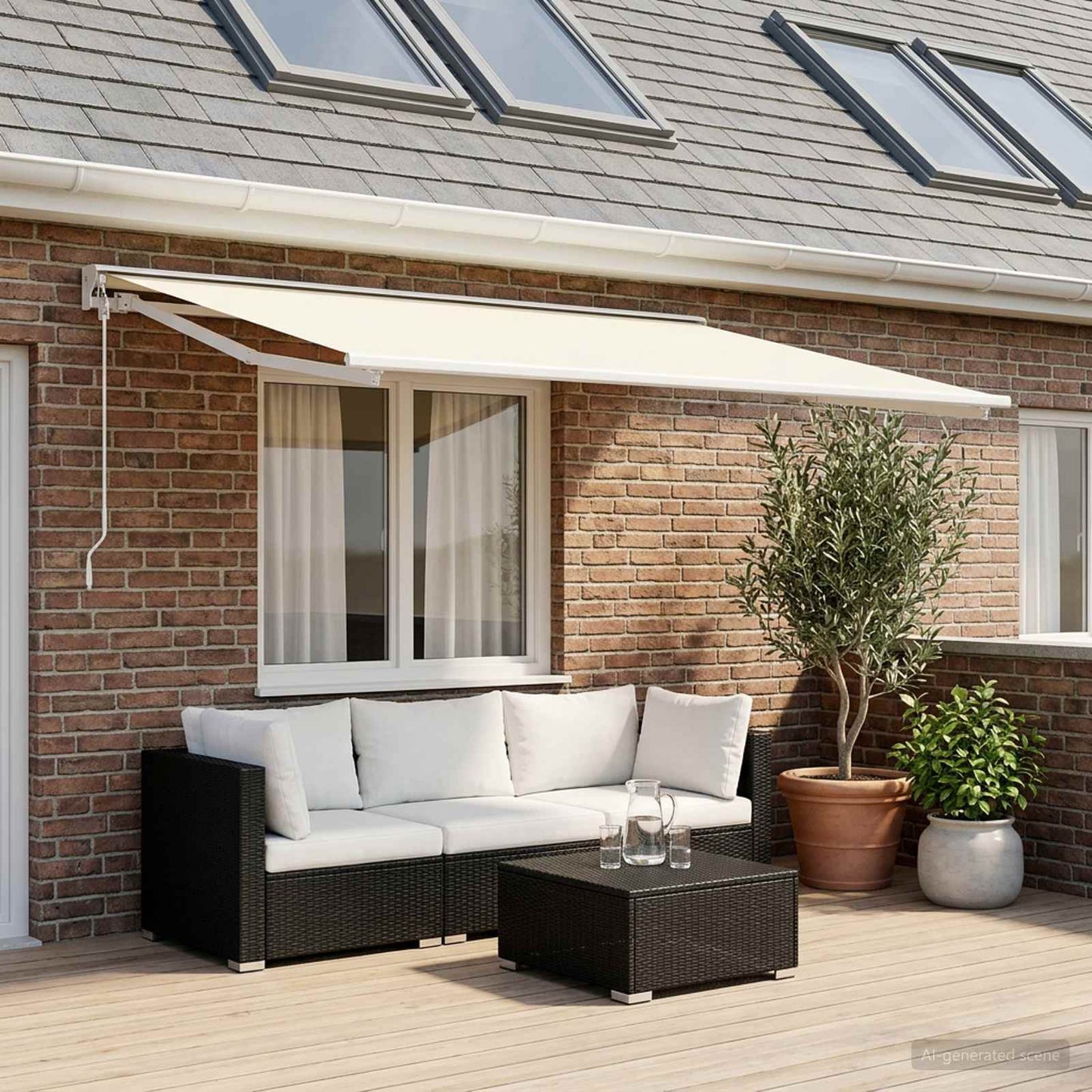 Awning Replacement Fabric Cream 400 x 300 cm Polyester