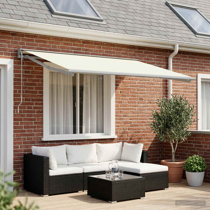 Awning Replacement Fabric Cream 400 x 350 cm Polyester