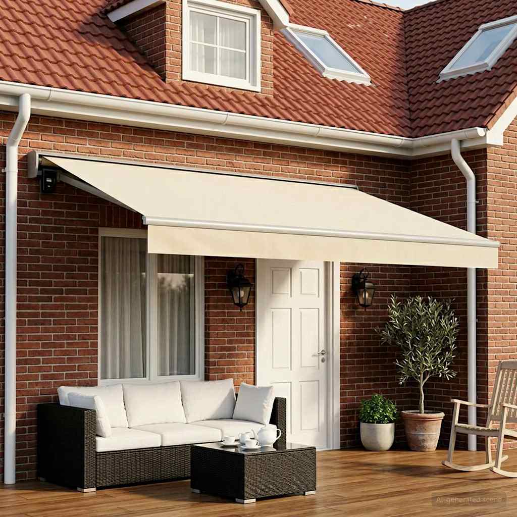 Awning Replacement Fabric Cream 500 x 300 cm Polyester