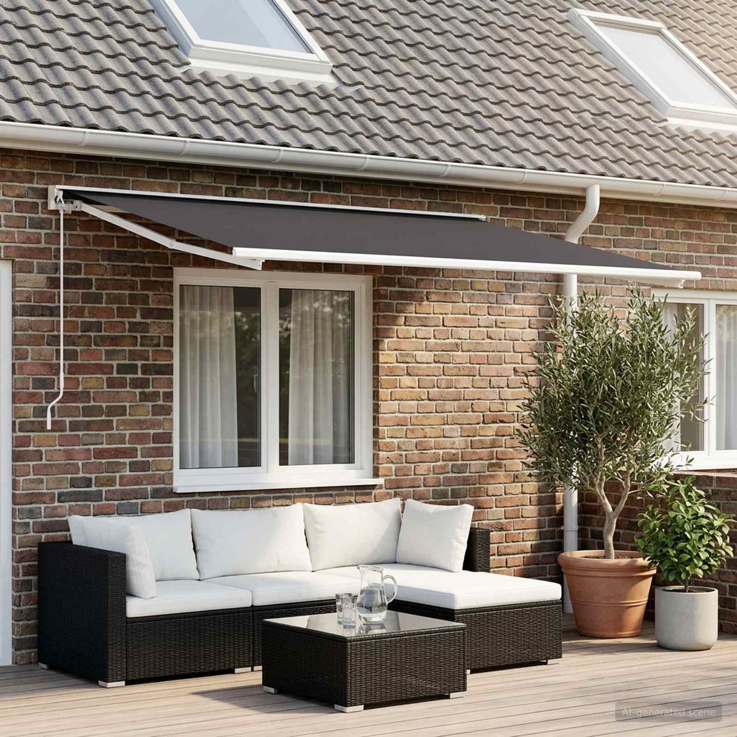 Awning Replacement Fabric Anthracite 400 x 200 cm Polyester
