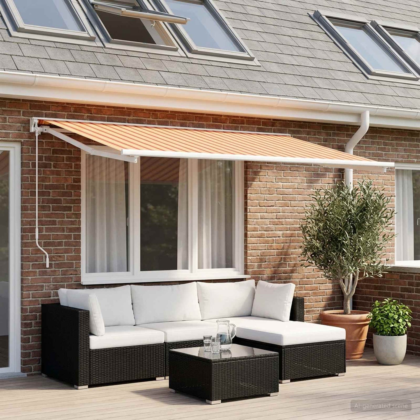 Awning Replacement Fabric Multicolour 350 x 200 cm Polyester