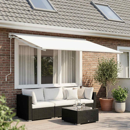 Awning Replacement Fabric White 400 x 300 cm Polyester