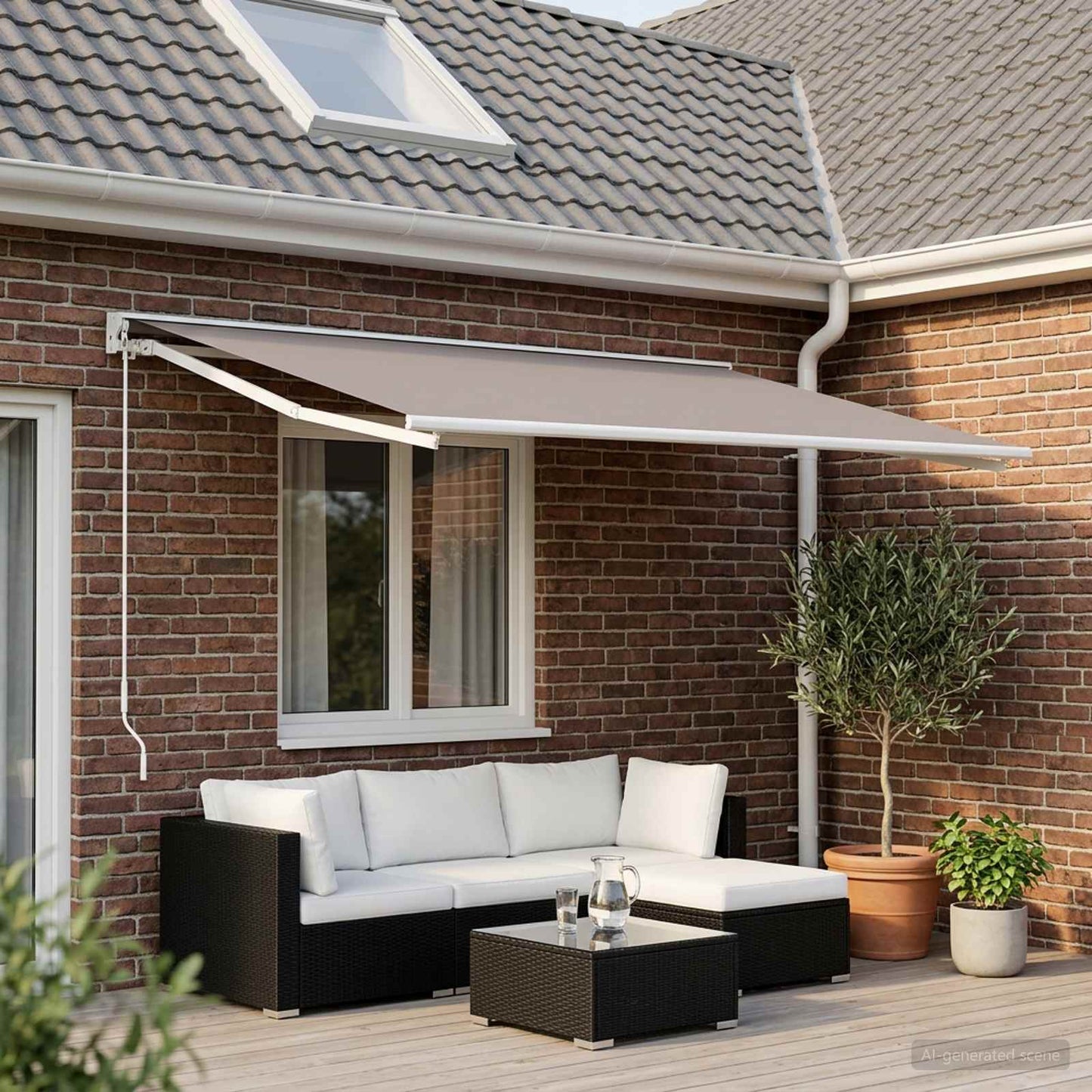 Awning Replacement Fabric Light Grey 300 x 250 cm Polyester