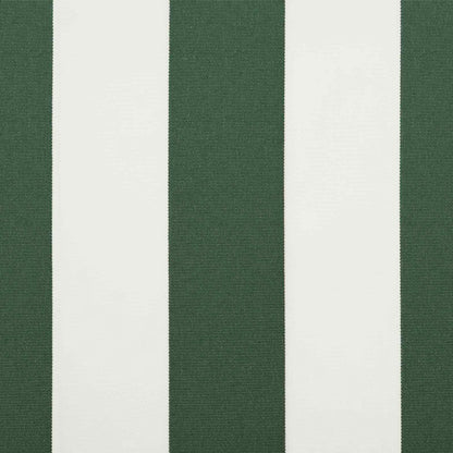 Awning Replacement Fabric Green and White 400 x 350 cm