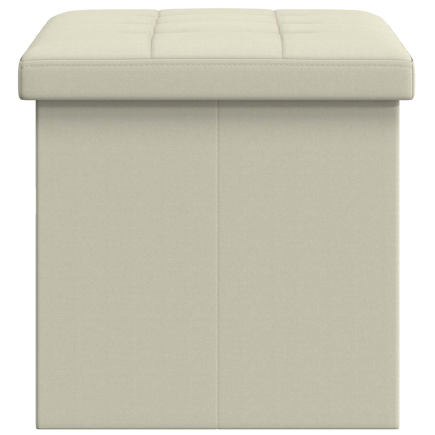 Foldable Storage Bench White 180 kg 80 L 77 x 38 x 38 cm Linen