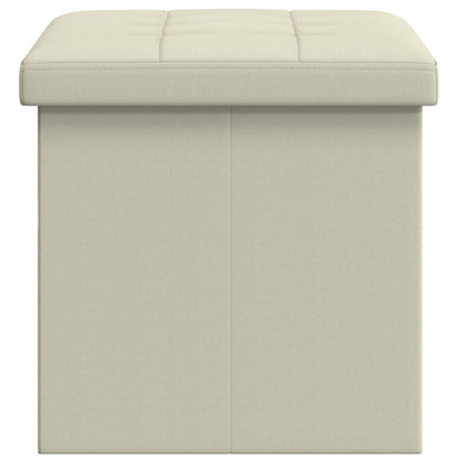 Foldable Storage Bench White 180 kg 80 L 77 x 38 x 38 cm Linen