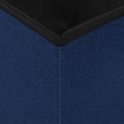 Foldable Storage Bench Blue 180 kg 80 L 77 x 38 x 38 cm Linen