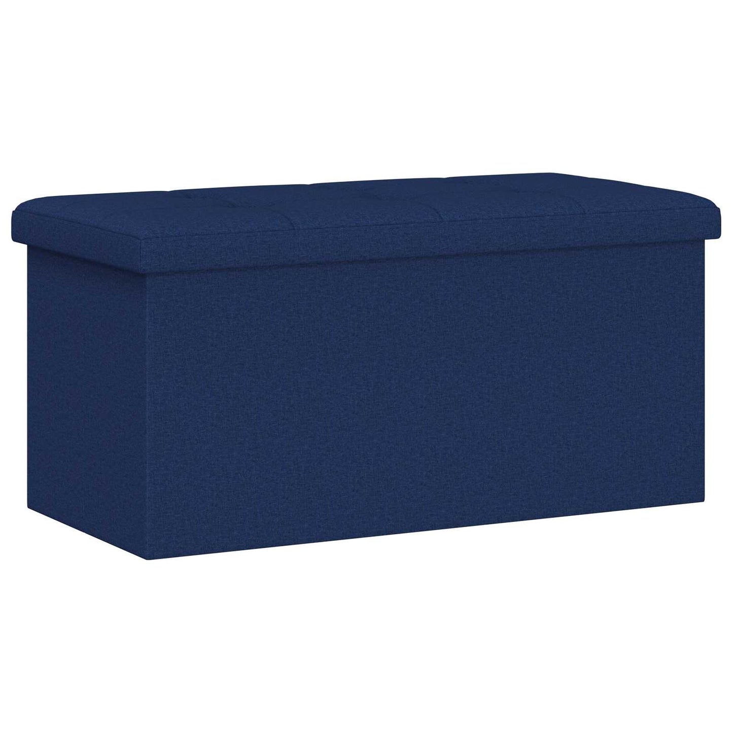 Foldable Storage Bench Blue 180 kg 80 L 77 x 38 x 38 cm Linen