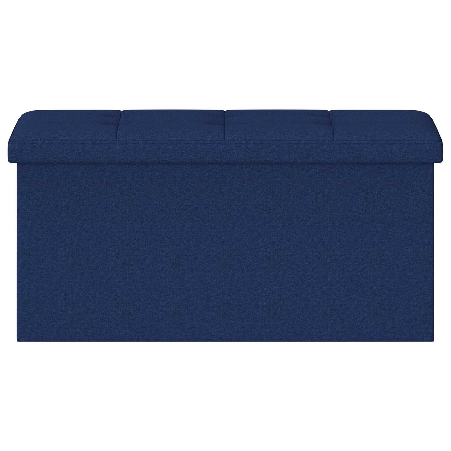 Foldable Storage Bench Blue 180 kg 80 L 77 x 38 x 38 cm Linen