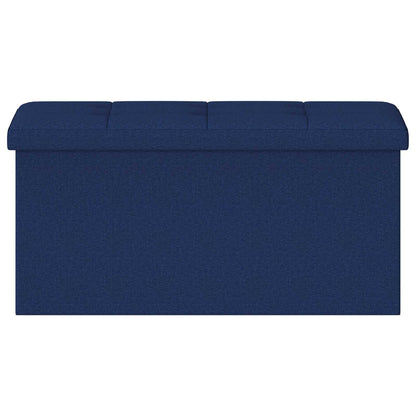 Foldable Storage Bench Blue 180 kg 80 L 77 x 38 x 38 cm Linen