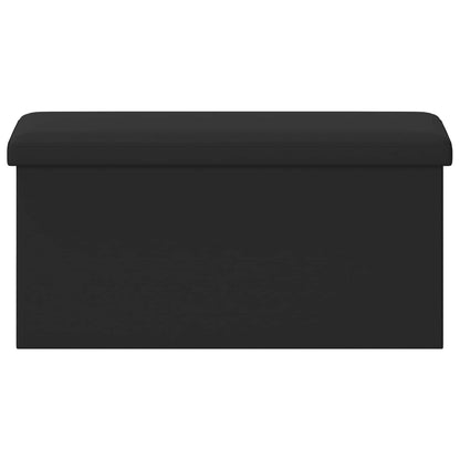 Foldable Storage Bench Black 180 kg 80 L 77 x 38 x 38 cm PVC