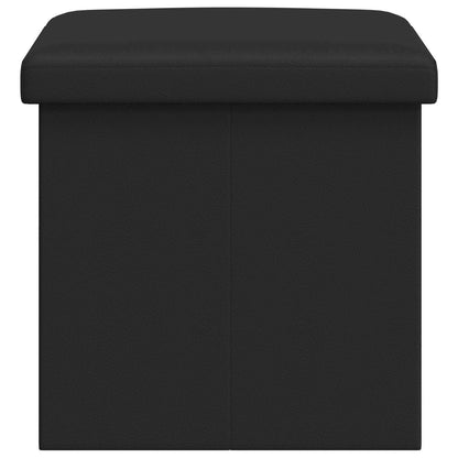 Foldable Storage Bench Black 180 kg 80 L 77 x 38 x 38 cm PVC