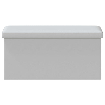 Foldable Storage Bench White 180 kg 80 L 77 x 38 x 38 cm PVC