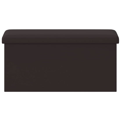 Foldable Storage Bench Brown 180 kg 80 L 77 x 38 x 38 cm PVC