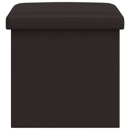 Foldable Storage Bench Brown 180 kg 80 L 77 x 38 x 38 cm PVC