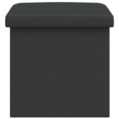 Foldable Storage Bench Grey 180 kg 80 L 77 x 38 x 38 cm PVC