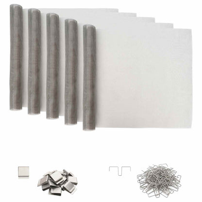 Light Shaft Cover with Clips 5 pcs 70 x 190 cm Silver