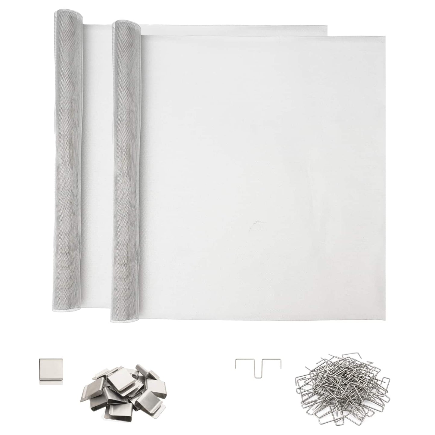 Light Shaft Cover with Clips 2 pcs 70 x 130 cm Aluminum Silver