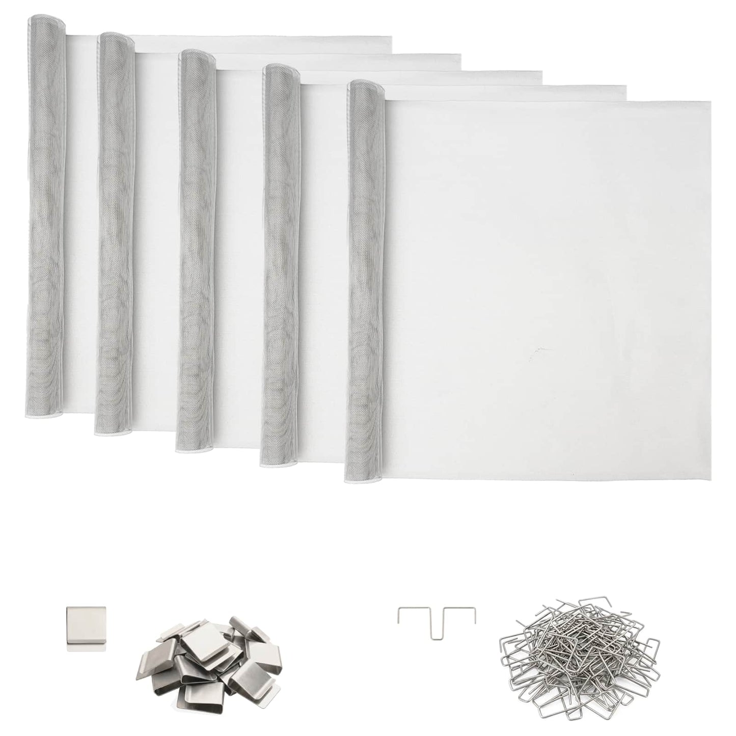 Light Shaft Cover with Clips 5 pcs 70 x 190 cm Aluminum Silver