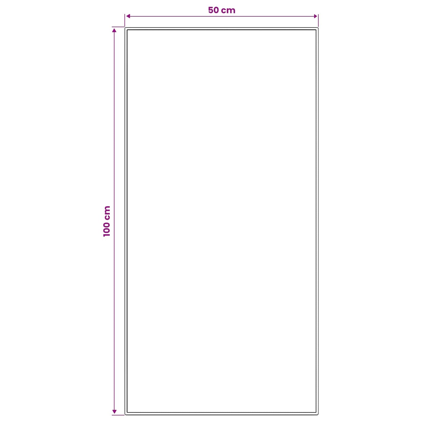 Rug Runner LESAKA Colourful 50 x 100 cm Diamond Velvet