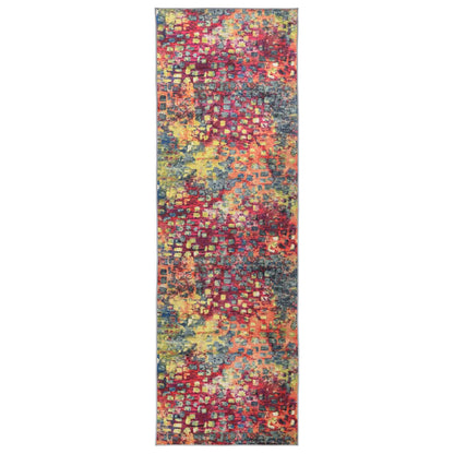 Rug Runner LESAKA Colourful 50 x 450 cm Diamond Velvet