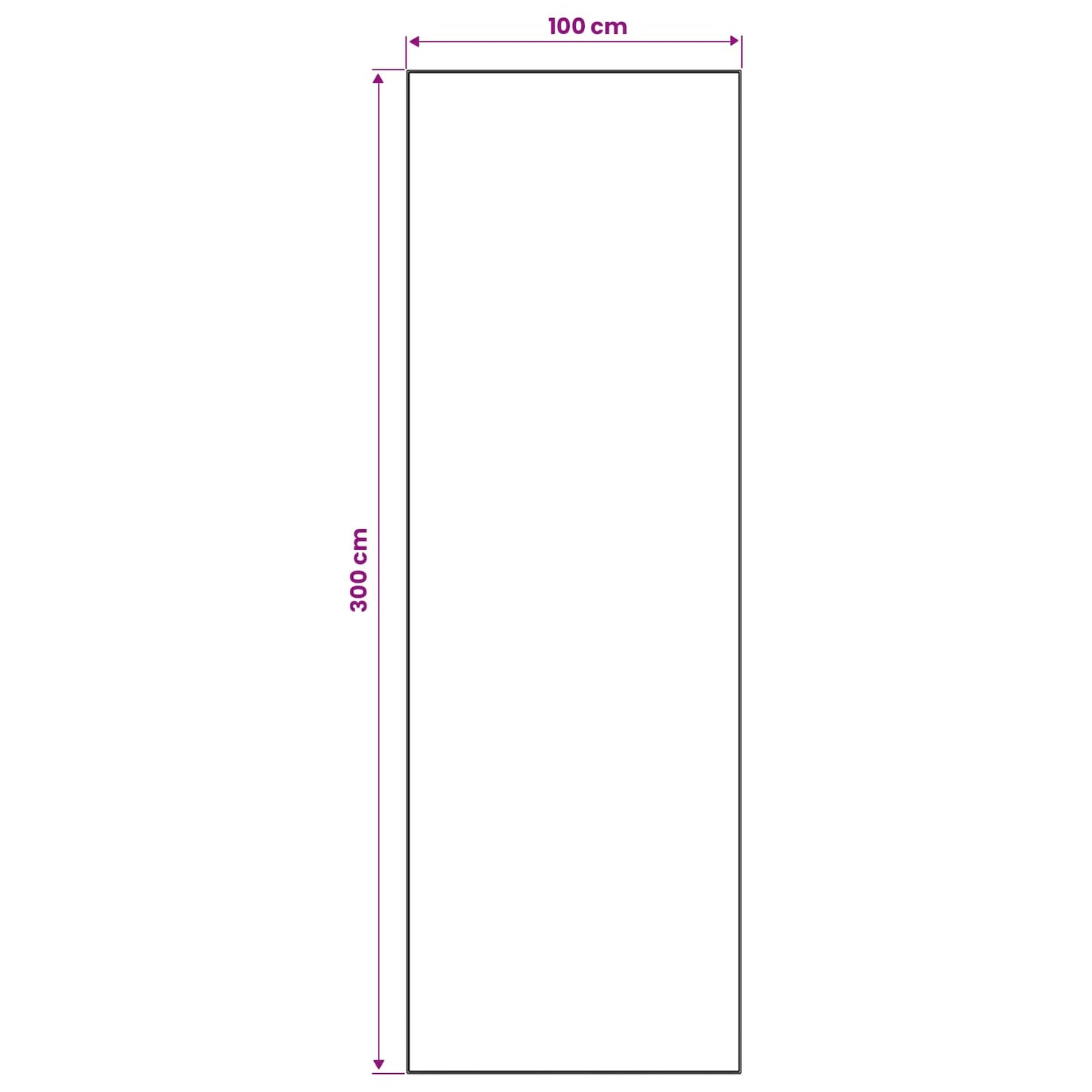 Rug Runner LESAKA Colourful 100 x 300 cm Diamond Velvet