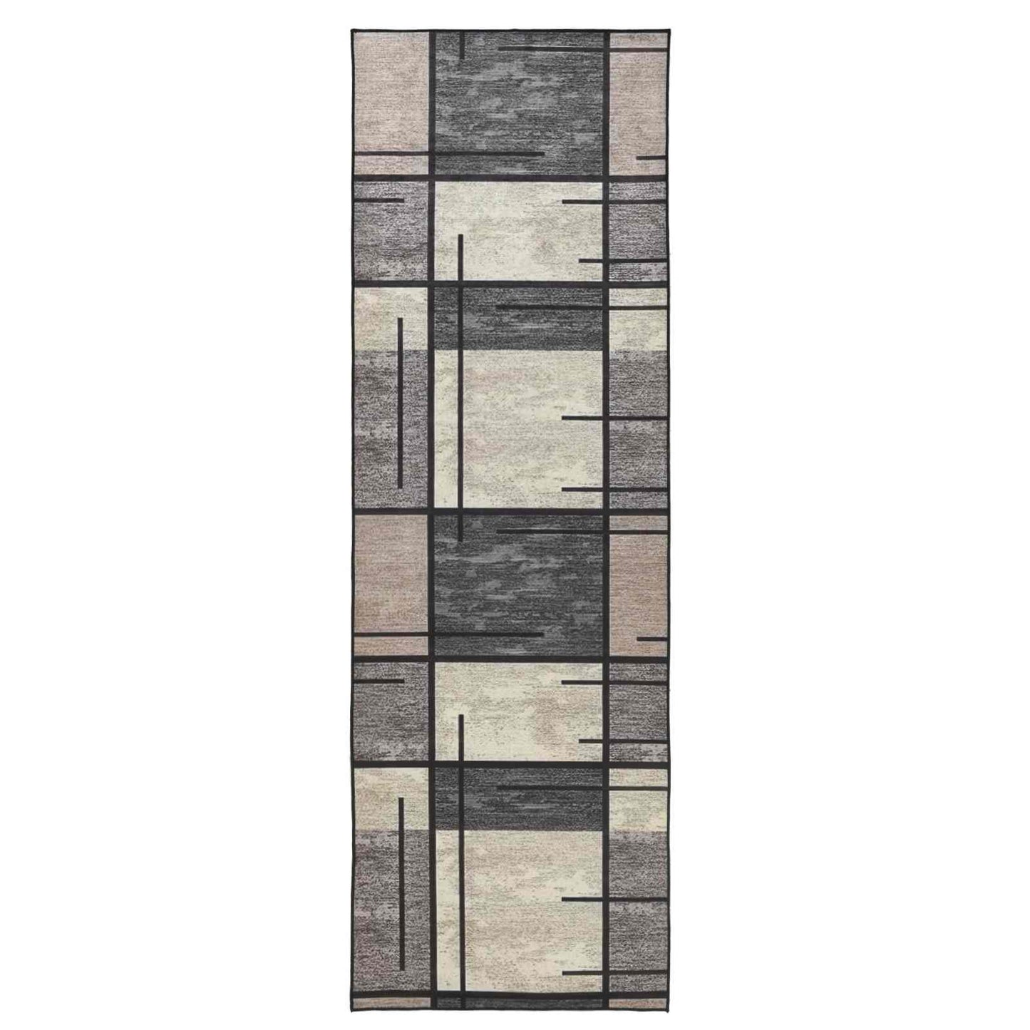 Rug Runner LESAKA Brown 100 x 200 cm Diamond Velvet