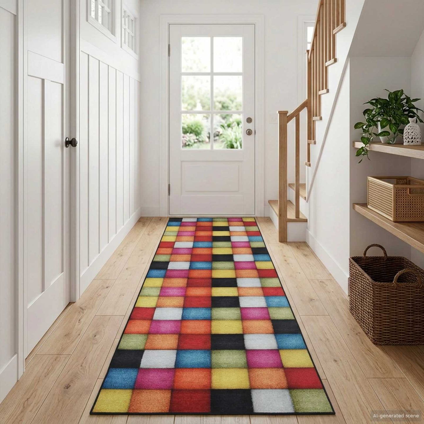 Rug Runner LESAKA Colourful 50 x 150 cm Diamond Velvet