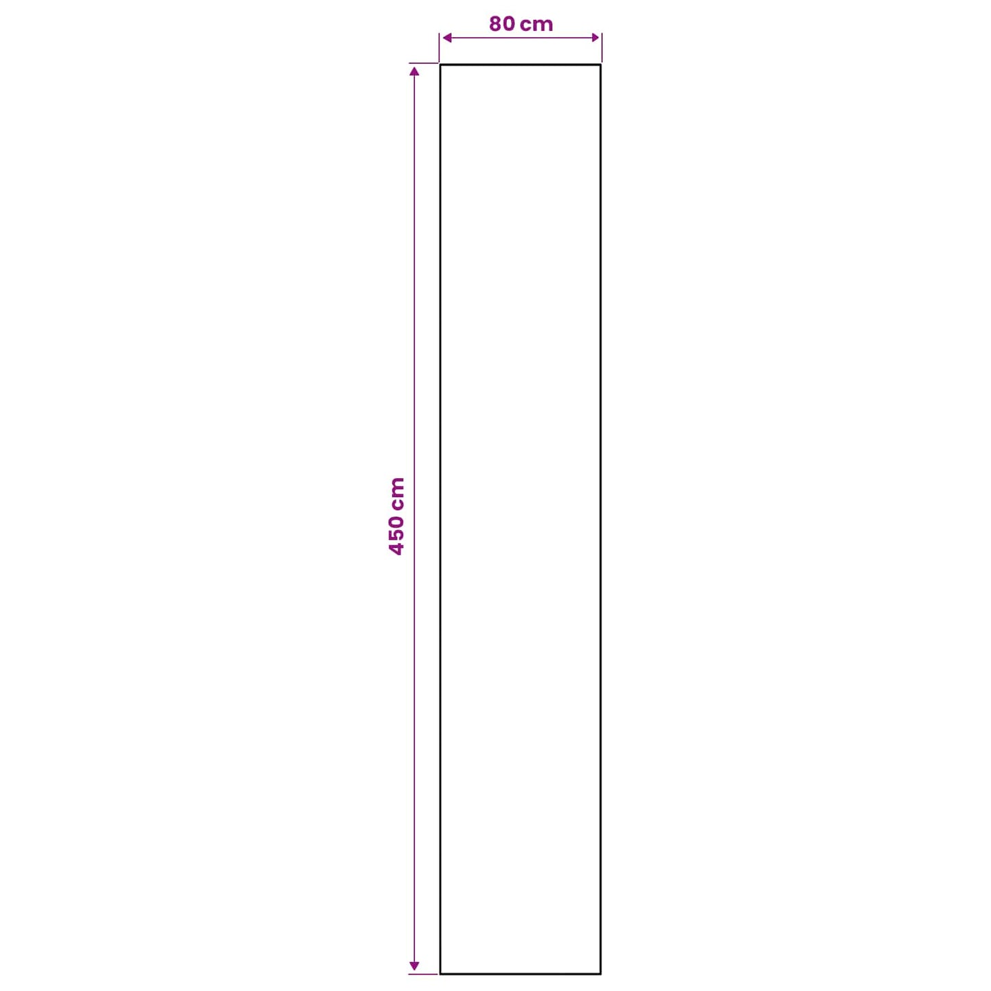 Rug Runner LESAKA Colourful 80 x 450 cm Diamond Velvet