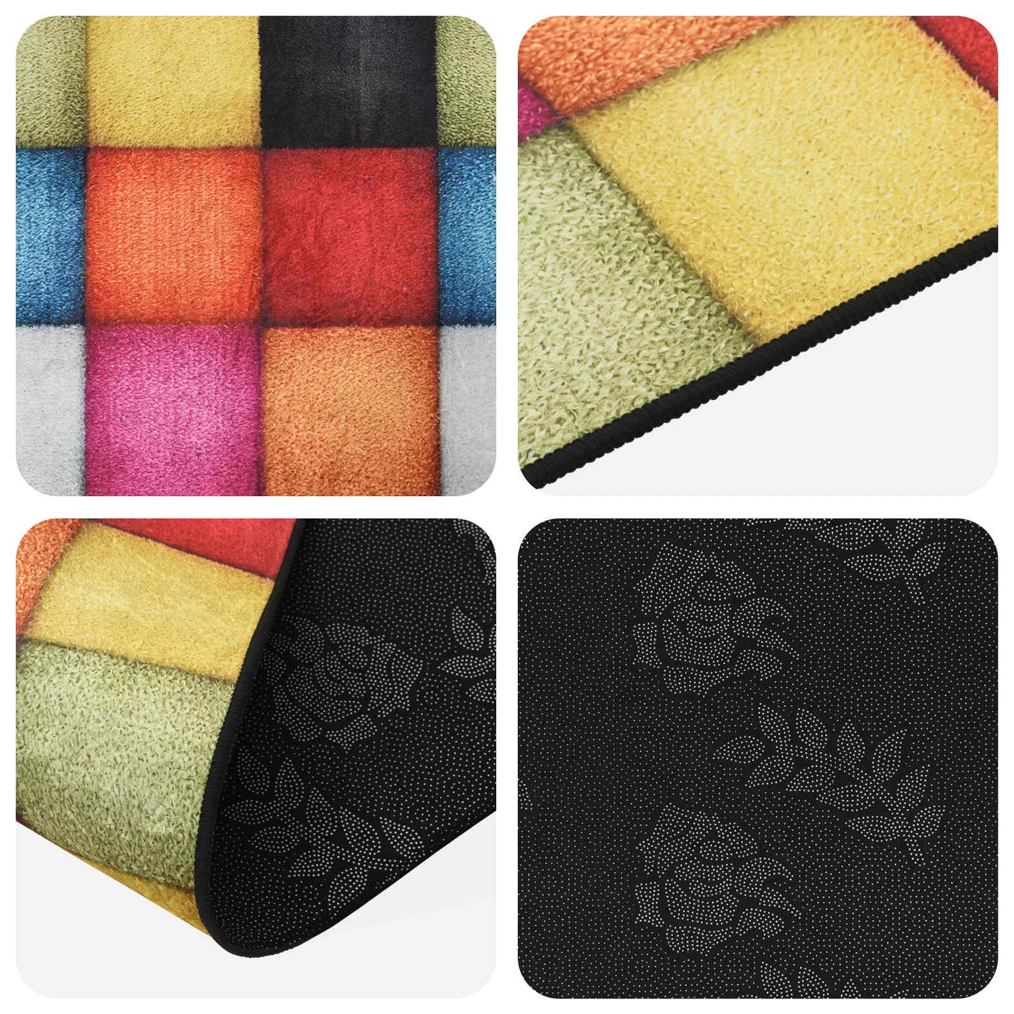 Rug Runner LESAKA Colourful 100 x 250 cm Diamond Velvet