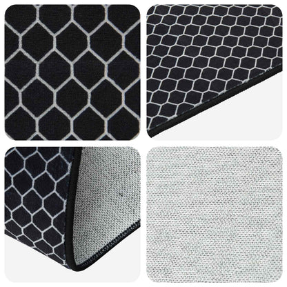 Rug Runner ORIZ 1150 gsm Black Mesh Pattern