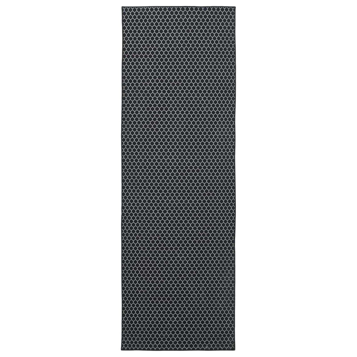 Rug Runner ORIZ 1150 gsm Black Mesh Pattern
