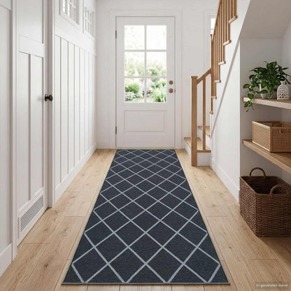 Rug Runner ORIZ 1150 gsm Black Diamond Pattern