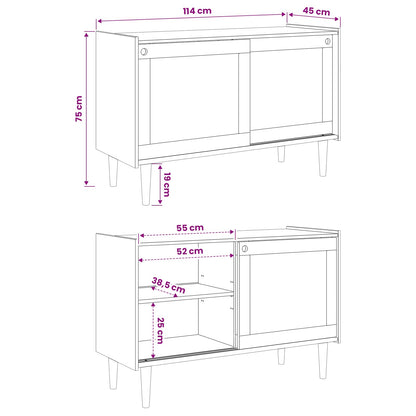 Sideboard BILBAO Dark Caramel 114 x 45 x 75 cm