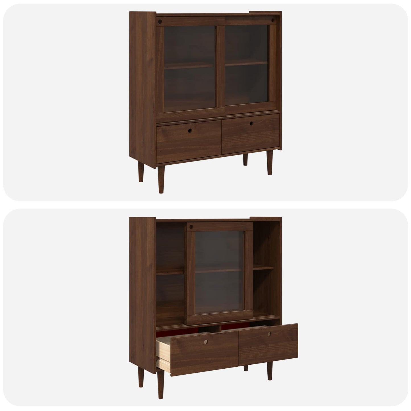 Cupboard BILBAO Dark Caramel 104 x 40 x 120 cm