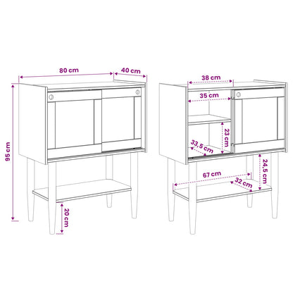 Console Table BILBAO Dark Caramel 80 x 40 x 95 cm