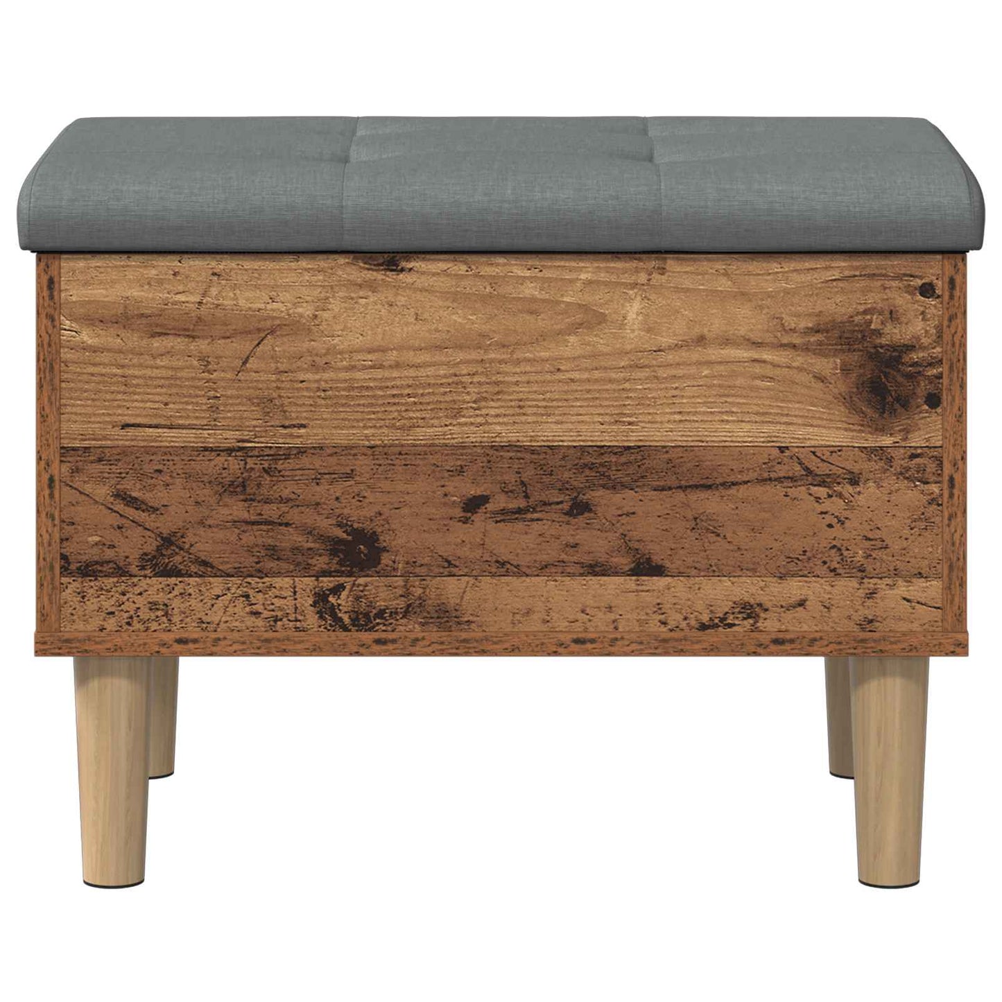 Storage Bench with Cushion Oak Wood 62 x 42 x 46 cm