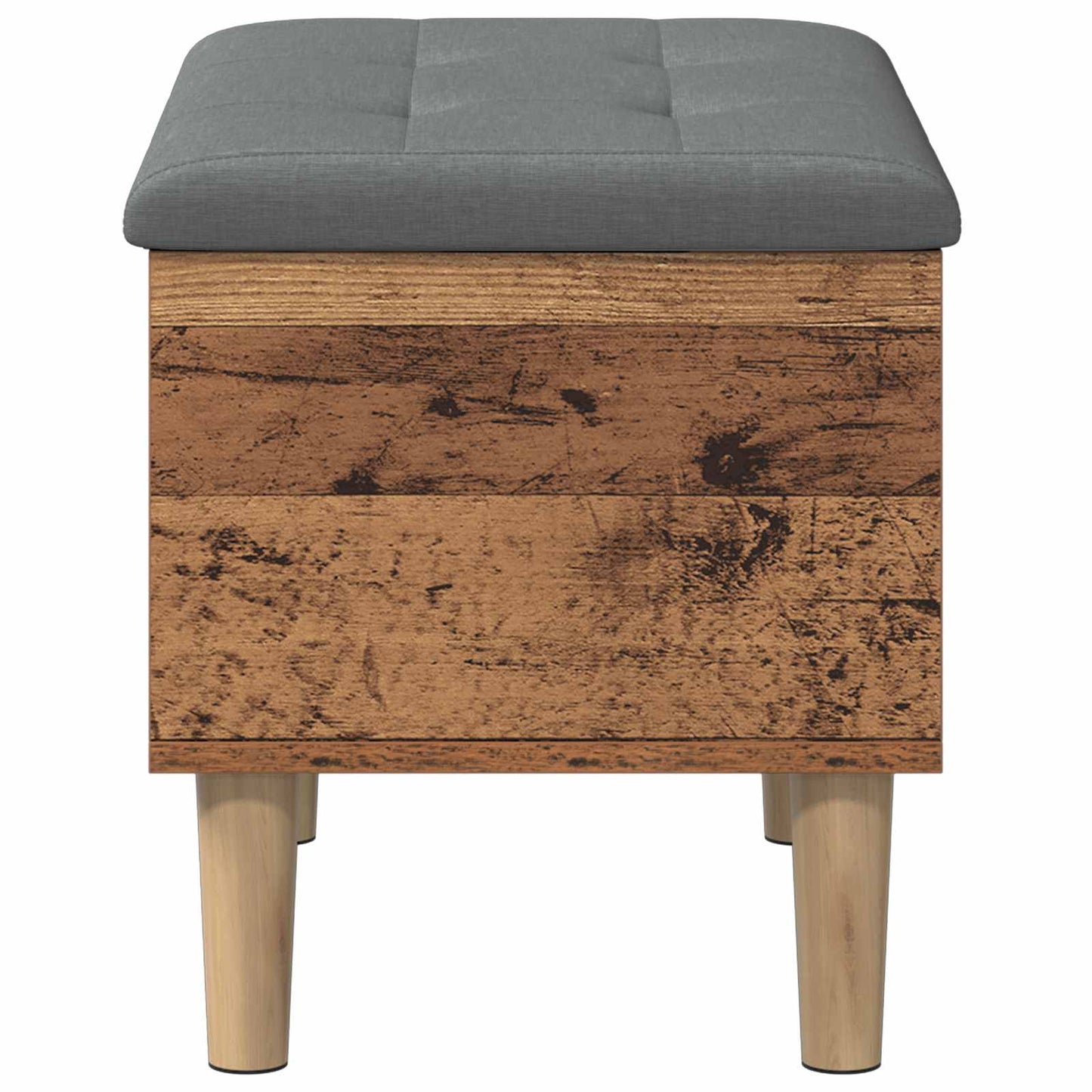 Storage Bench with Cushion Oak Wood 62 x 42 x 46 cm