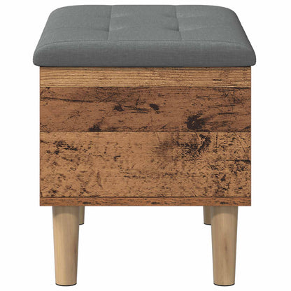 Storage Bench with Cushion Oak Wood 62 x 42 x 46 cm