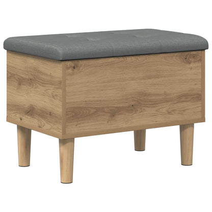 Storage Bench with Cushion Artisan Oak 62 x 42 x 46 cm