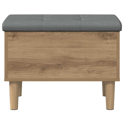 Storage Bench with Cushion Artisan Oak 62 x 42 x 46 cm