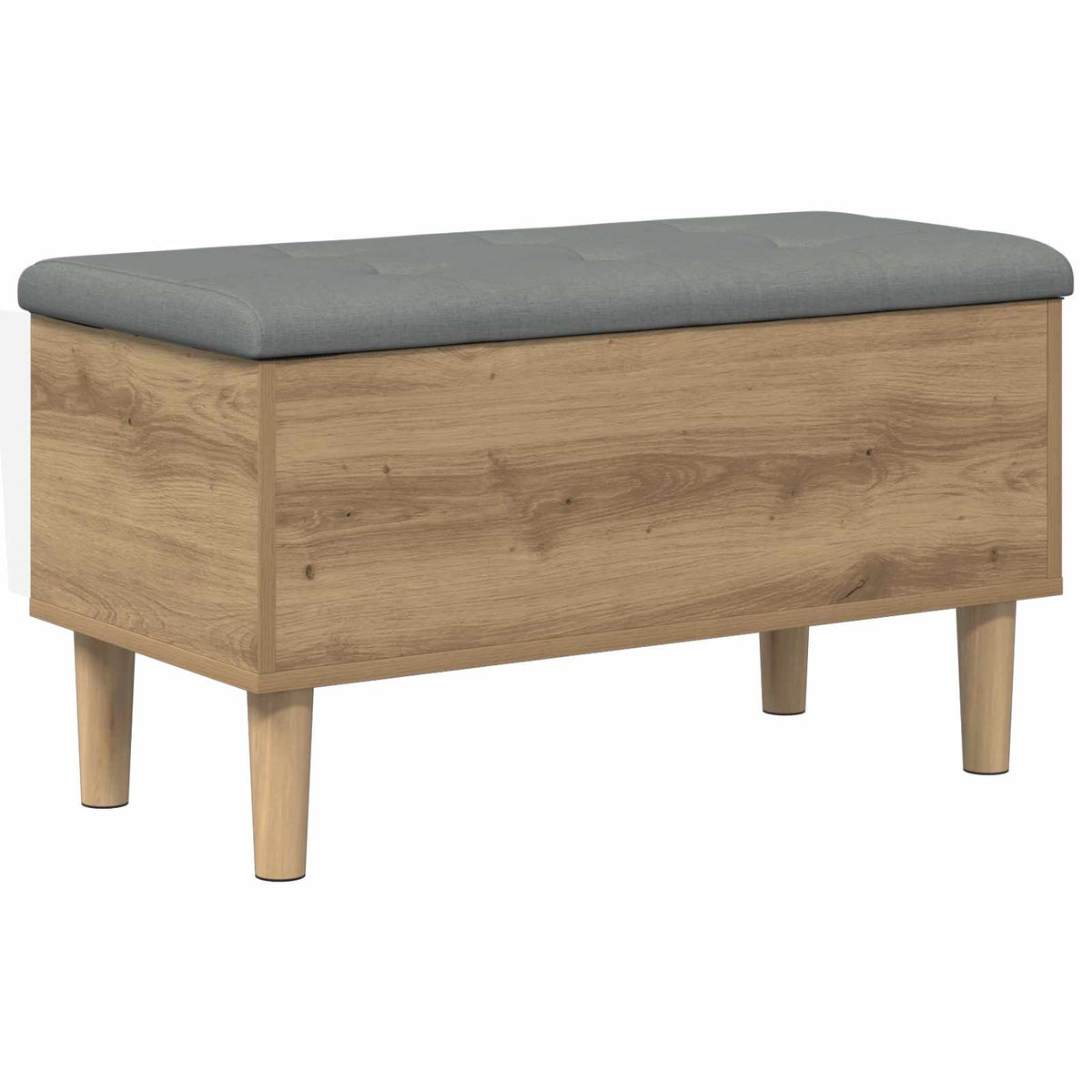 Storage Bench with Cushion Artisan Oak 82 x 42 x 46 cm