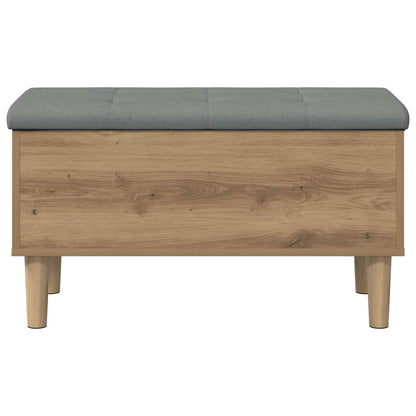 Storage Bench with Cushion Artisan Oak 82 x 42 x 46 cm
