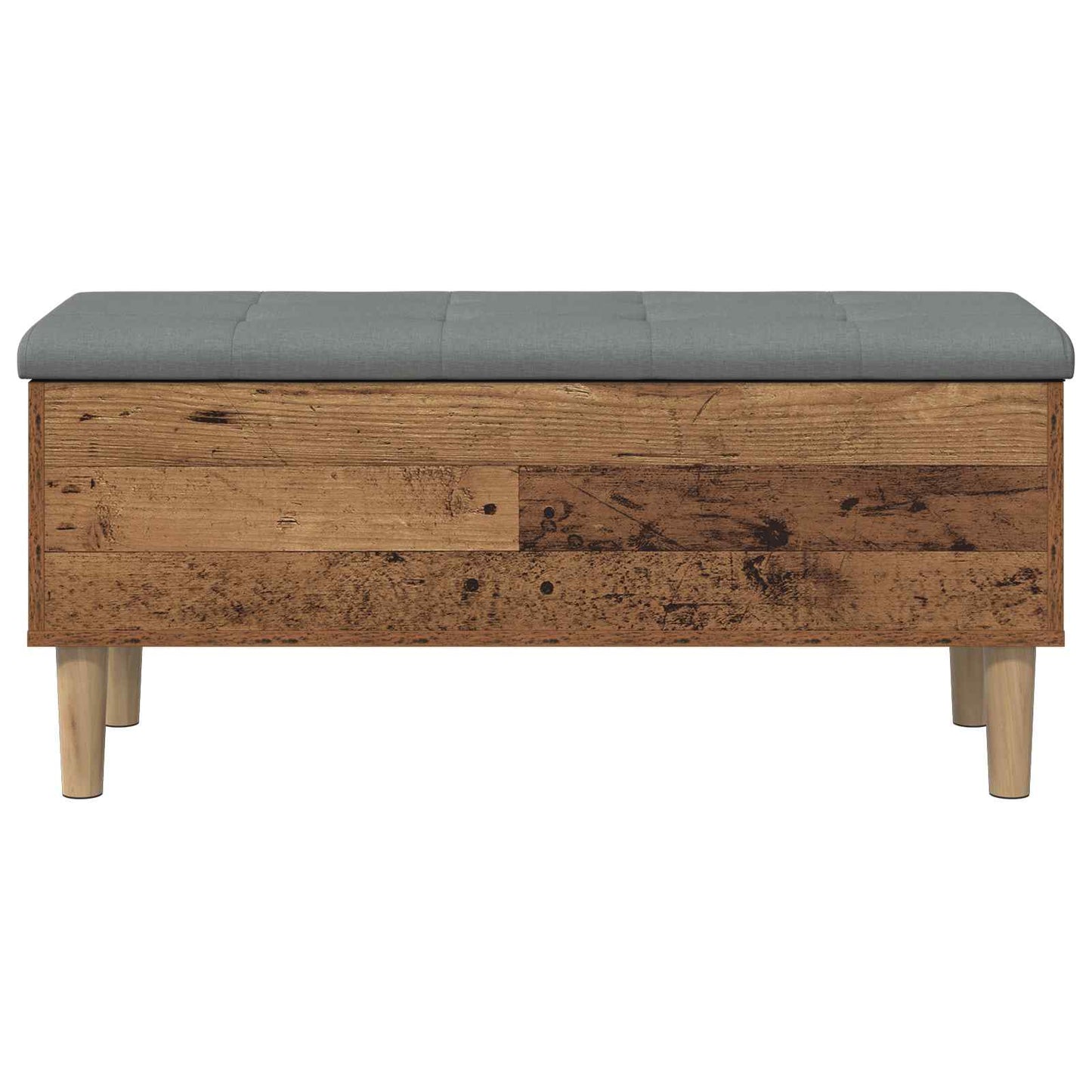 Storage Bench with Cushion Oak Wood 102 x 42 x 46 cm